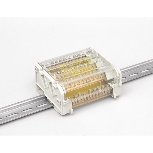 Ripartitore di corrente tetrapolare 7 fori - 100A